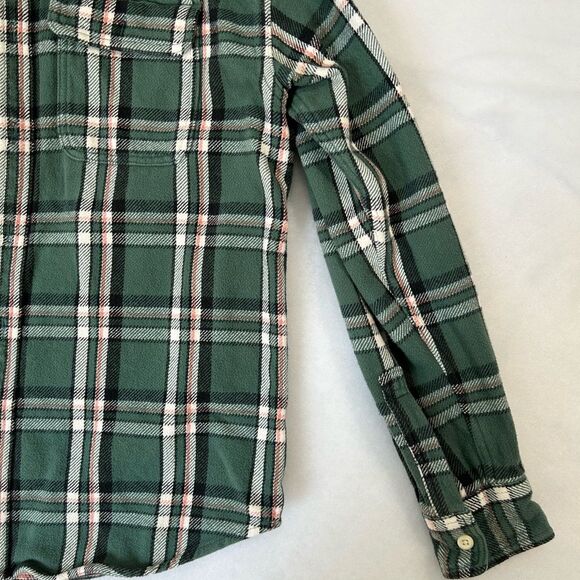 American Eagle Outfitter Green Plaid Shacket Thick Button Up Shirt Men’s Sz M - Picture 11 of 14